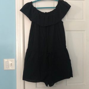Like New Loft Medium Black Romper